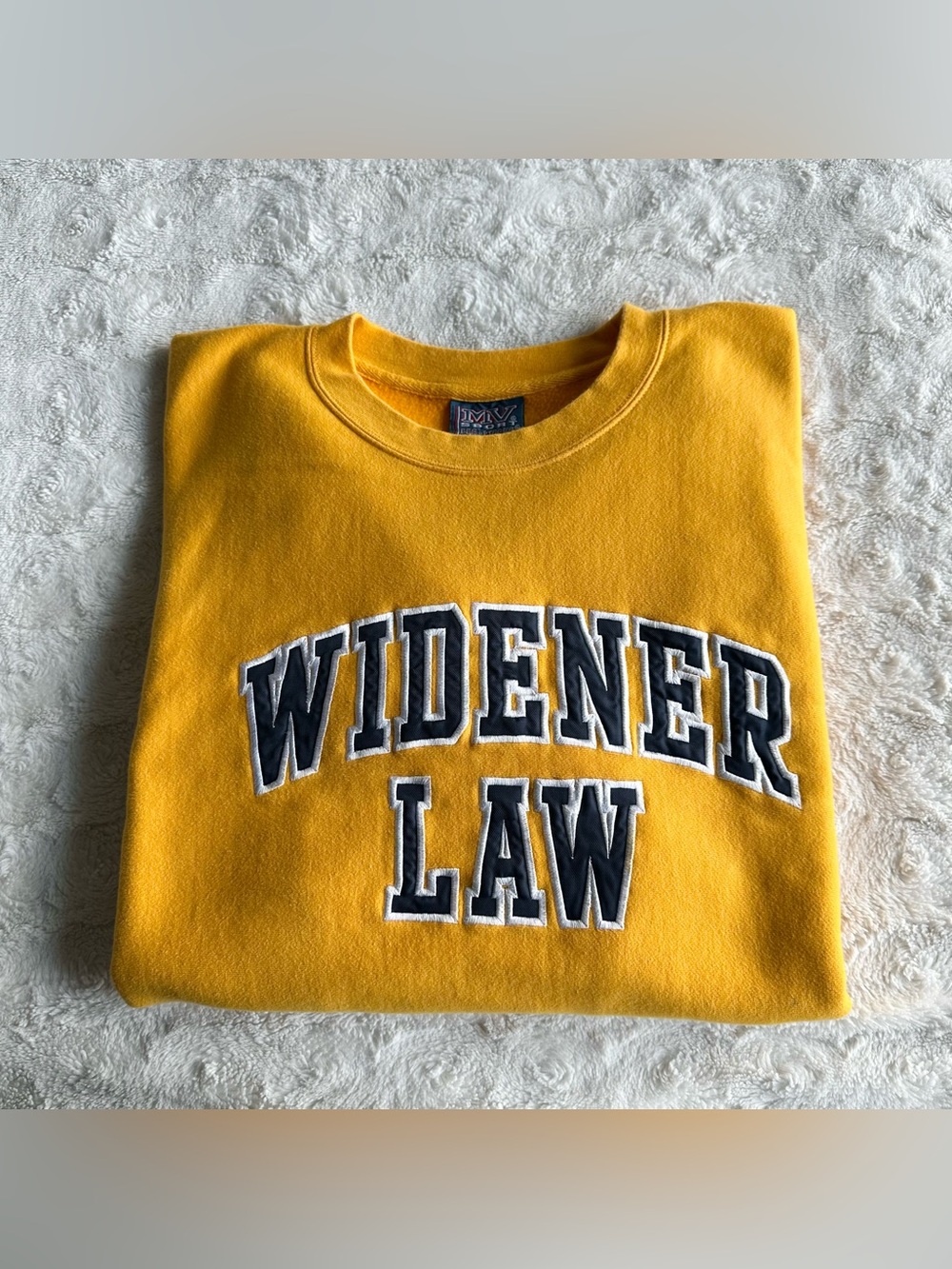 Vintage Widener University Law Crewneck Sweatshirt Mens Medium Gold Pro Weave PA
